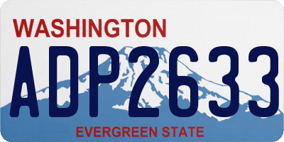 WA license plate ADP2633