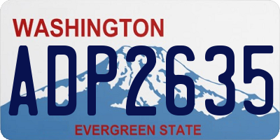 WA license plate ADP2635