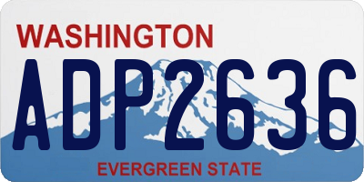 WA license plate ADP2636