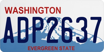 WA license plate ADP2637