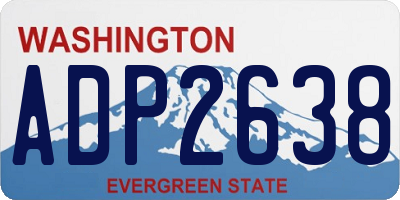 WA license plate ADP2638