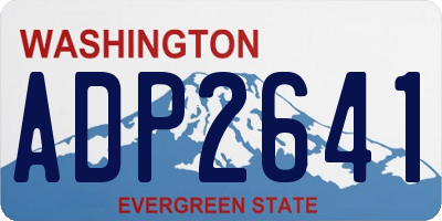 WA license plate ADP2641