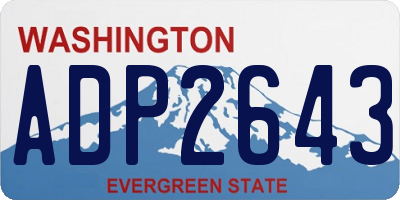 WA license plate ADP2643