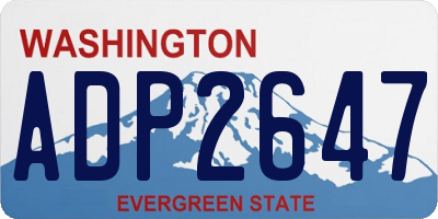 WA license plate ADP2647
