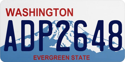 WA license plate ADP2648
