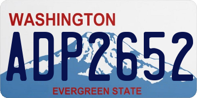 WA license plate ADP2652