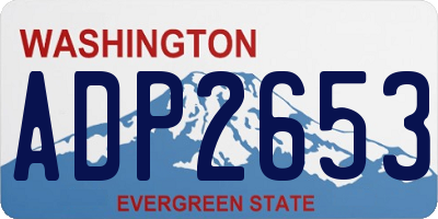 WA license plate ADP2653