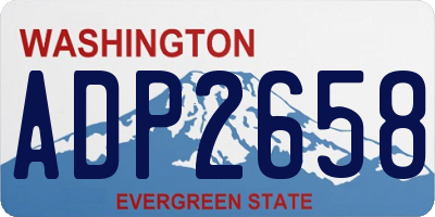 WA license plate ADP2658