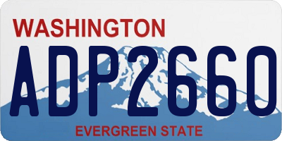 WA license plate ADP2660
