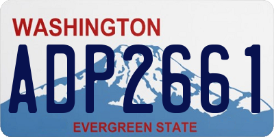 WA license plate ADP2661