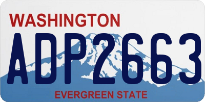 WA license plate ADP2663