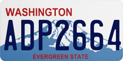 WA license plate ADP2664