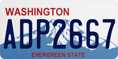 WA license plate ADP2667