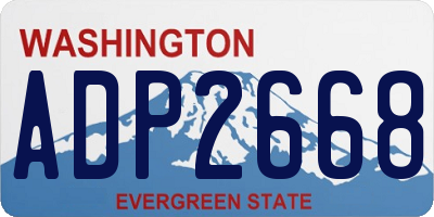 WA license plate ADP2668