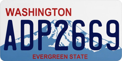 WA license plate ADP2669
