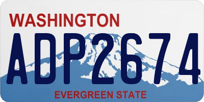 WA license plate ADP2674
