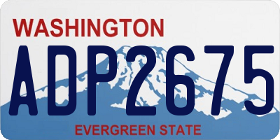 WA license plate ADP2675