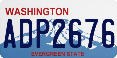 WA license plate ADP2676