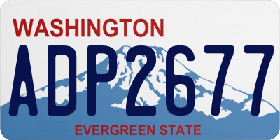 WA license plate ADP2677
