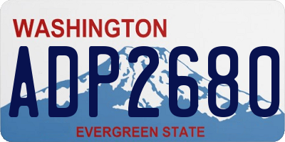 WA license plate ADP2680