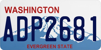 WA license plate ADP2681