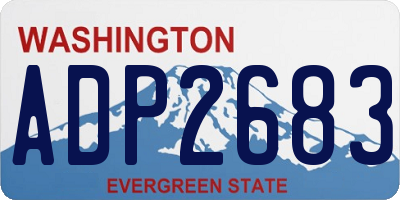 WA license plate ADP2683