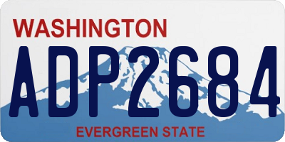 WA license plate ADP2684
