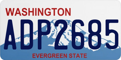 WA license plate ADP2685