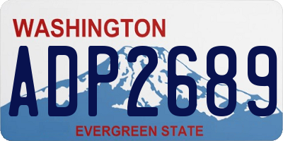 WA license plate ADP2689