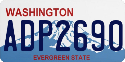 WA license plate ADP2690