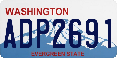 WA license plate ADP2691