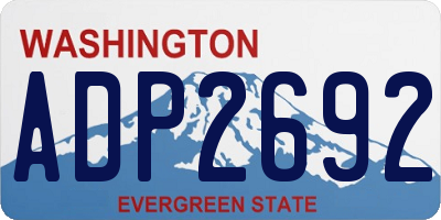 WA license plate ADP2692