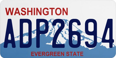 WA license plate ADP2694