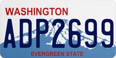 WA license plate ADP2699