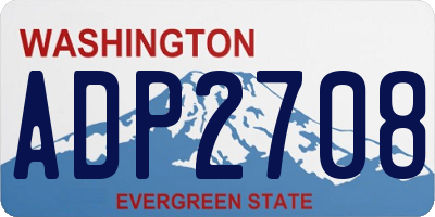 WA license plate ADP2708
