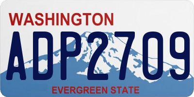 WA license plate ADP2709