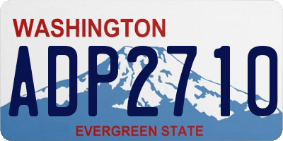 WA license plate ADP2710