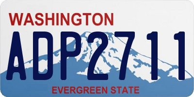 WA license plate ADP2711