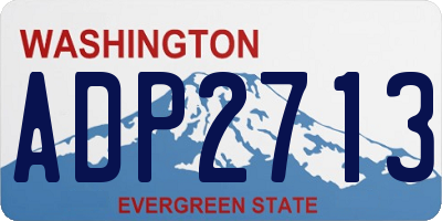 WA license plate ADP2713