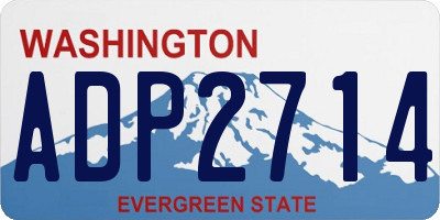 WA license plate ADP2714
