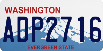 WA license plate ADP2716