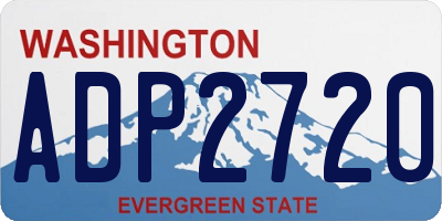 WA license plate ADP2720