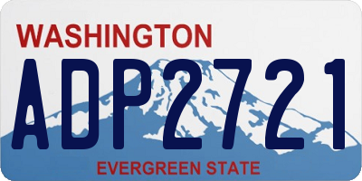 WA license plate ADP2721