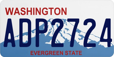 WA license plate ADP2724