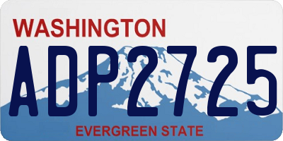 WA license plate ADP2725