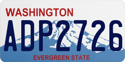 WA license plate ADP2726