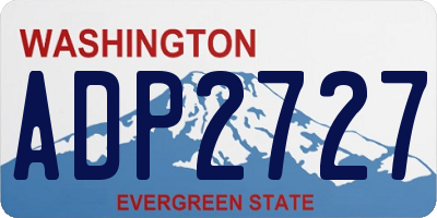 WA license plate ADP2727