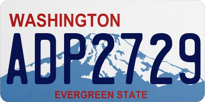 WA license plate ADP2729