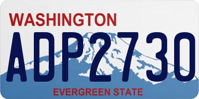 WA license plate ADP2730