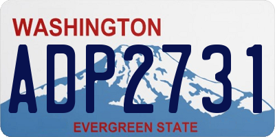 WA license plate ADP2731